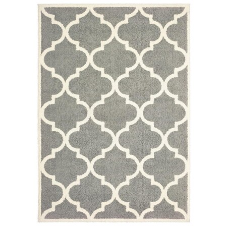Oriental Weavers 3 ft. 10 in. x 5 ft. 5 in. Verona Casual Area Rug, Grey V529H6117165ST